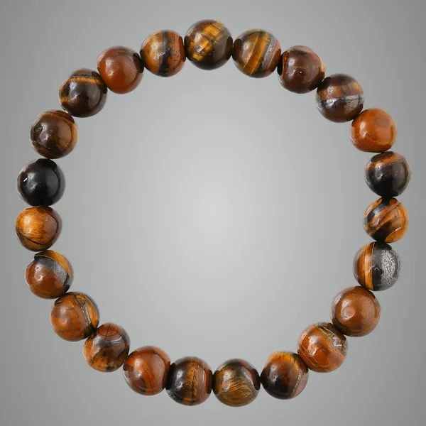 Brown_&_Gold_Tiger_Eye_Bracelet_For_Women_Men'S_Gifts_Protection_Healing_Crystal_Bracelet_8Mm_Gemstone_Beaded_Adjustable