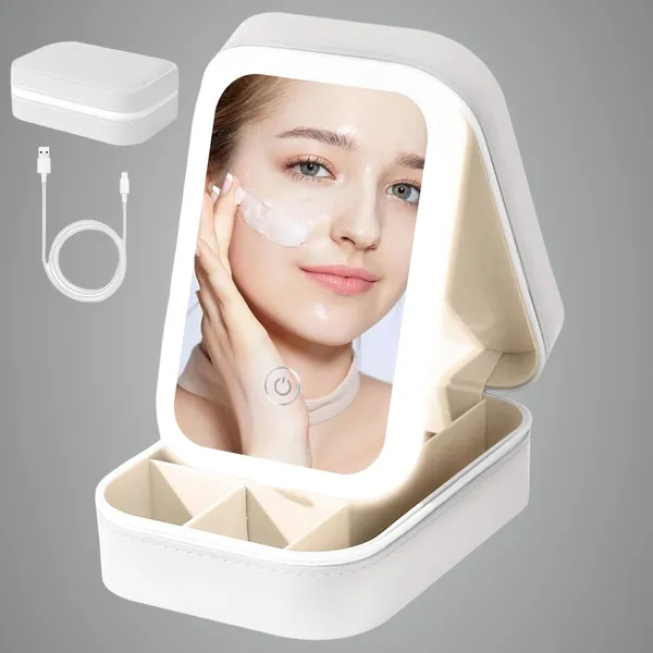 White_Travel_Led_Makeup_Mirror_Case_With_3_Light_Modes