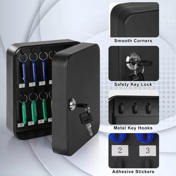 Black_Wall_Mounted_Metal_Key_Cabinet_Organiser