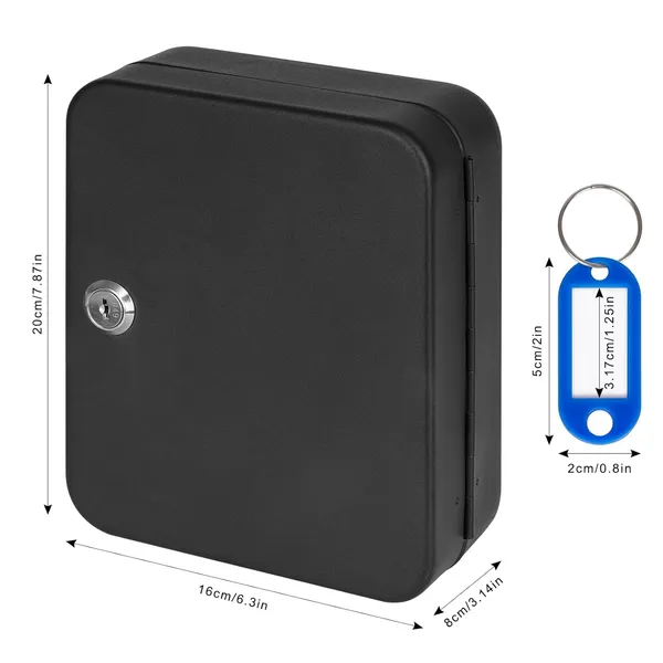 Black_Wall_Mounted_Metal_Key_Cabinet_Organiser
