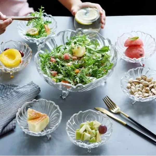 Betlex_Fruit_Bowl_Dining_Table_Glass_Serving_&_Dinnerware,_Crystal_Touch_Designer_(Transparent)_-_500_Ml