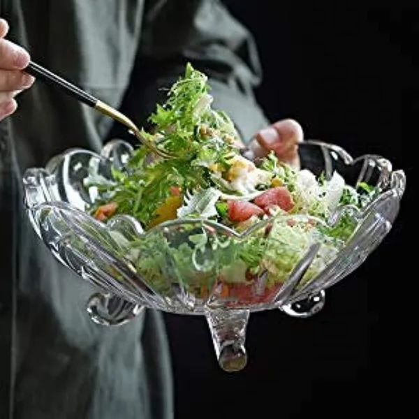 Betlex_Fruit_Bowl_Dining_Table_Glass_Serving_&_Dinnerware,_Crystal_Touch_Designer_(Transparent)_-_500_Ml