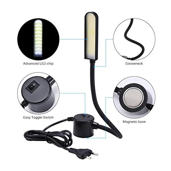 Keetoz_Sewing_Machine_Light_with_30_LED's,_Magnetic_Mounting_Base_Working_Lamp_for_Home_Study,Reading_Book_lamp,Bedside_lamp,_Desk_Light,_360_Degree_Movable_–_Black_Color_-(Indian_Plug)