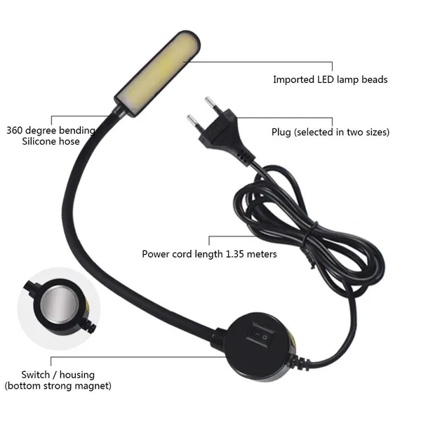 Keetoz_Sewing_Machine_Light_with_30_LED's,_Magnetic_Mounting_Base_Working_Lamp_for_Home_Study,Reading_Book_lamp,Bedside_lamp,_Desk_Light,_360_Degree_Movable_–_Black_Color_-(Indian_Plug)