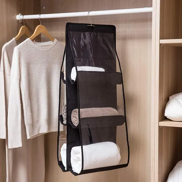 Black_Foldable_Hanging_Handbag_Organiser_For_Wardrobe_Storage