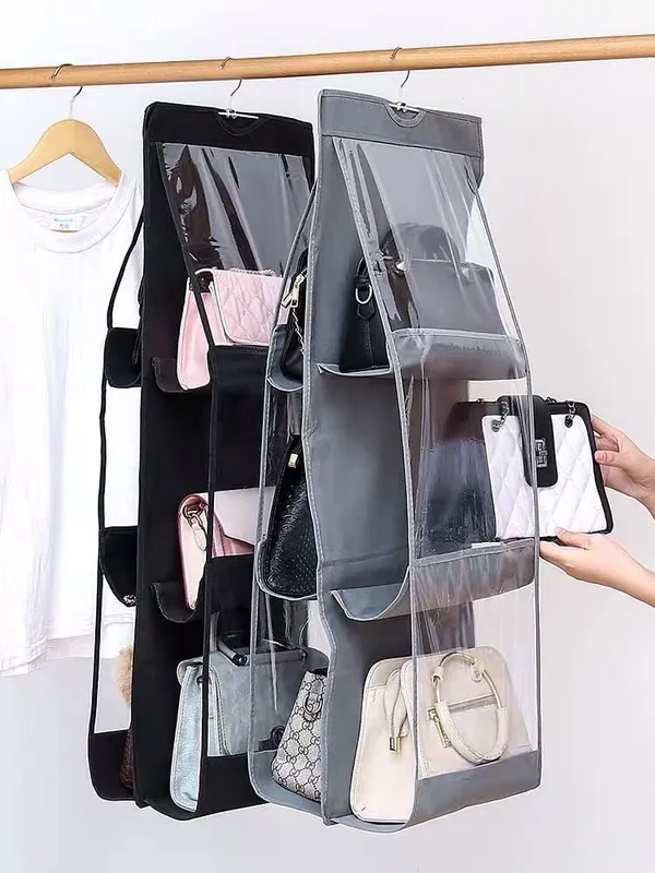 Black_Foldable_Hanging_Handbag_Organiser_For_Wardrobe_Storage