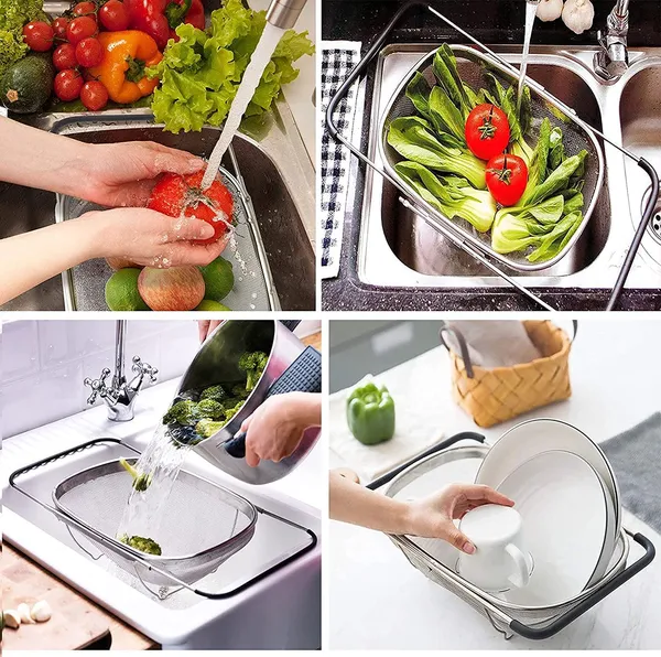 Product_Summary:_Keetoz_Over_The_Sink_Colander_Strainer_Basket_Stainless_Steel,_for_Kitchen_Sink_with_Rubber_Grip,_Fine_Mesh_Stainless_Steel,_Large,_Expandable_Metal_Strainer,_18X15X8_Cm,_Silver