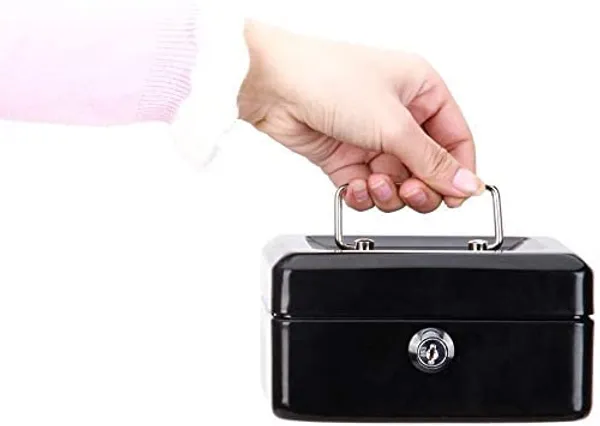 Betlex_|_Small_Cash_Box_|_Cash_safe_box_with_Key_Lock_and_Coin_Try_|_Portable_|_6"_Petty_Cash_box_|_Metal_Money_Safe_Box_|_Multi_Color_|