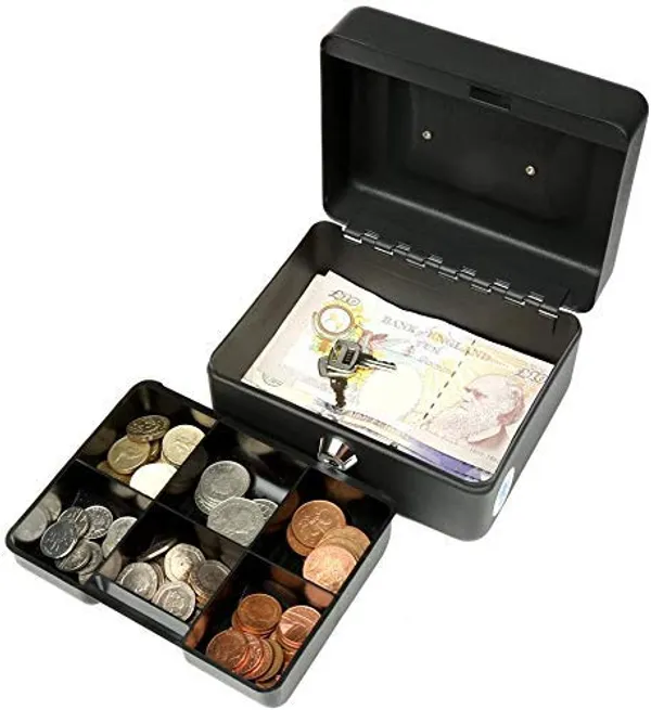 Betlex_|_Small_Cash_Box_|_Cash_safe_box_with_Key_Lock_and_Coin_Try_|_Portable_|_6"_Petty_Cash_box_|_Metal_Money_Safe_Box_|_Multi_Color_|