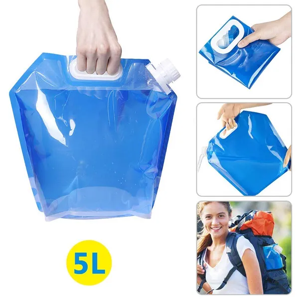 Betlex_Portable_Collapsible_Emergency_Water_Storage_|_Foldable_Water_Bag_|_Tank_Water_Carrier_Lifting_Bag_Camping_Hiking_Survival_Kit_Tool,_Plastic-_Multi-Color_(Pack_of_1)_(5_Liter_Multi-Color)