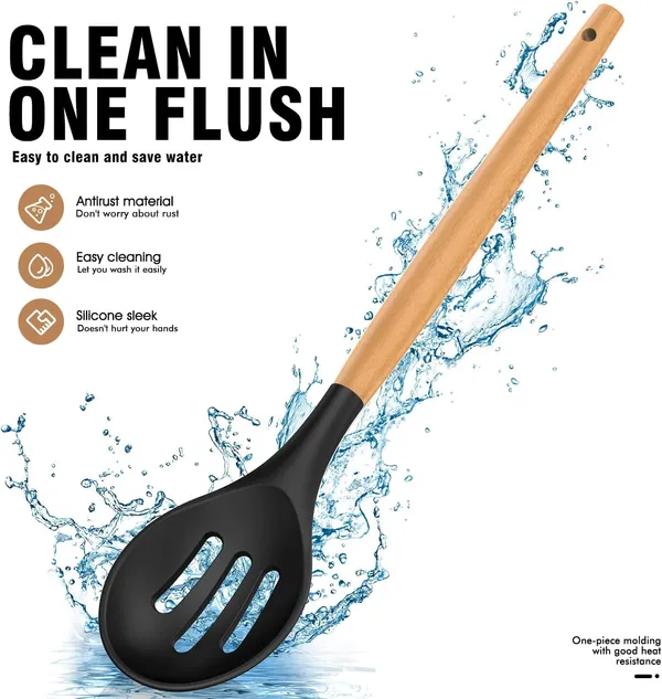 Black_And_Brown_Silicone_Kitchen_Utensil_Set_For_Cooking_Baking