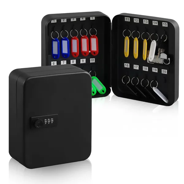 Black_Metal_Key_Cabinet_With_Combination_Lock