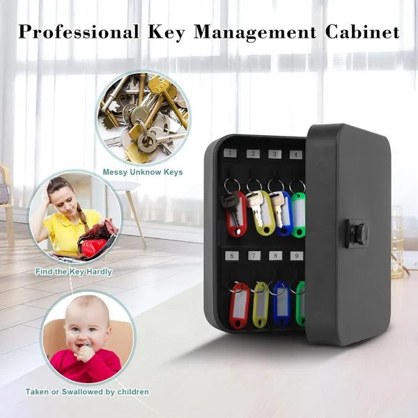 Black_Metal_Key_Cabinet_With_Combination_Lock