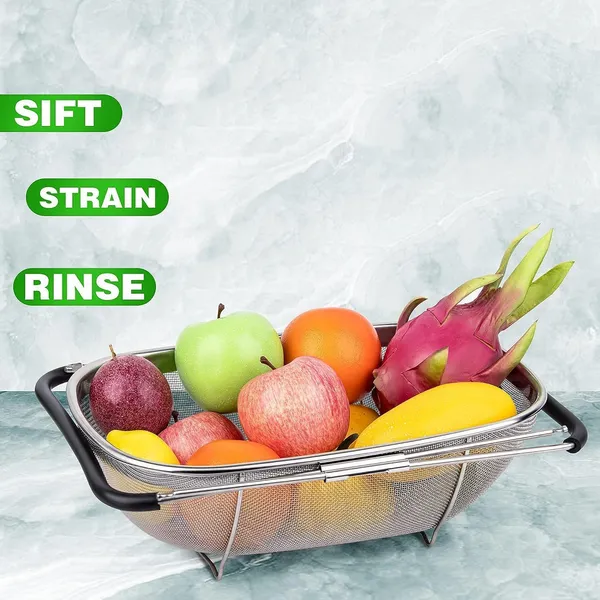 Silver_Stainless_Steel_Mesh_Colander_For_Kitchen_Washing