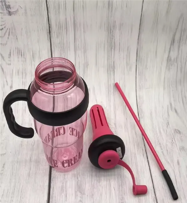BETLEX_Ice_Cream_Design_Sipper_Bottle_with_Straw_&_Handle_|_Cute_Leak-Proof_Water_Bottle_for_Kids,_Girls_&_Travel_|_BPA-Free_Plastic_Tumbler_Cup_for_Juice,_Milk_&_Cold_Drinks_(Black,_500ml)