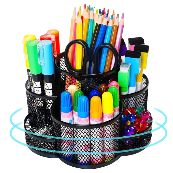 Black_360_Rotating_Desk_Organiser_With_Multiple_Compartments