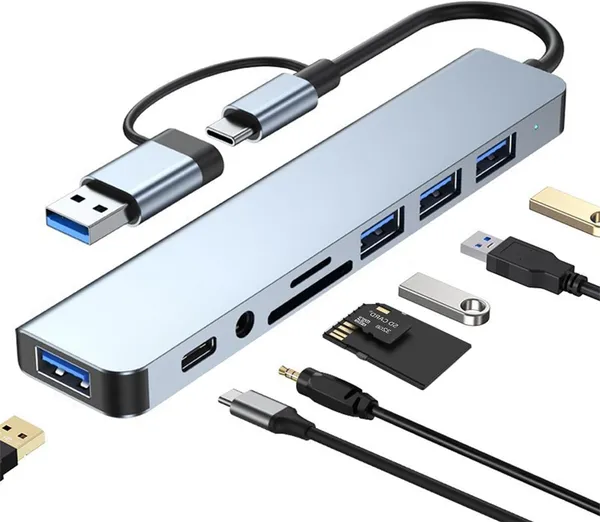Grey_8_In_1_Usb_C_Hub_Adapter_For_Laptops