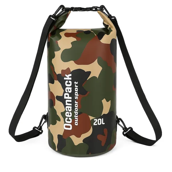 BETLEX_Ocean_Pack_20L_Waterproof_Dry_Bag_for_Outdoor_Sports,_Hiking,_Camping,_Kayaking_|_Heavy_Duty_Roll_Top_Dry_Sack_with_Shoulder_Strap_|_Camouflage_PVC_Bag_for_Travel_&_Adventure_-_Multi_Color