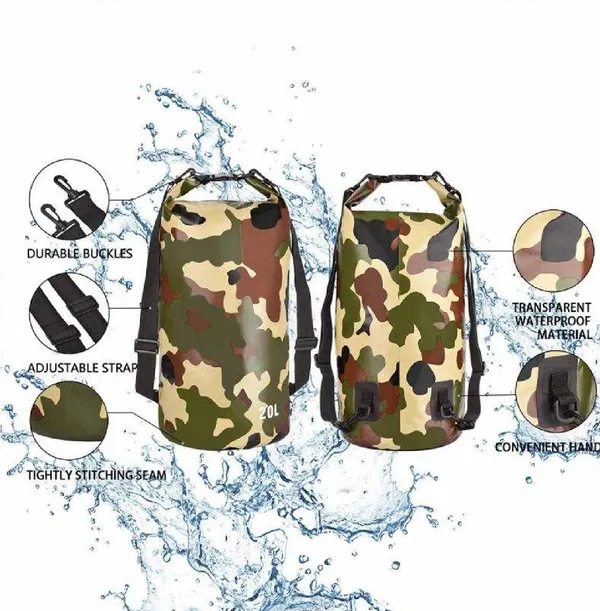 BETLEX_Ocean_Pack_20L_Waterproof_Dry_Bag_for_Outdoor_Sports,_Hiking,_Camping,_Kayaking_|_Heavy_Duty_Roll_Top_Dry_Sack_with_Shoulder_Strap_|_Camouflage_PVC_Bag_for_Travel_&_Adventure_-_Multi_Color