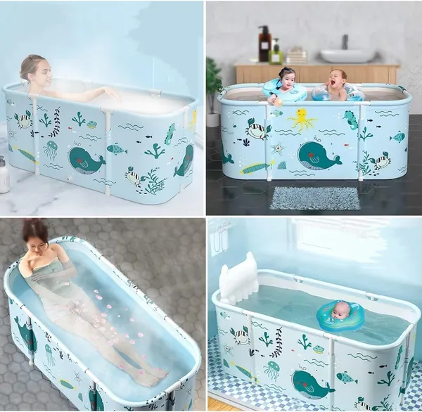 Multicolour_Foldable_Baby_Bathtub_With_Cushion_Support