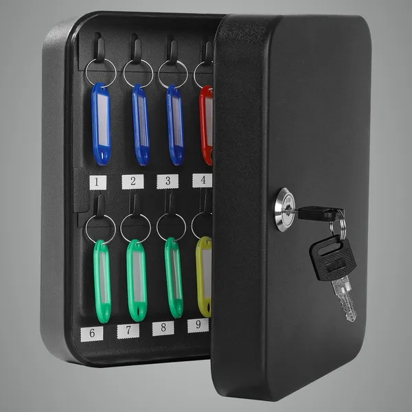 Black_Wall_Mounted_Metal_Key_Cabinet_Organiser