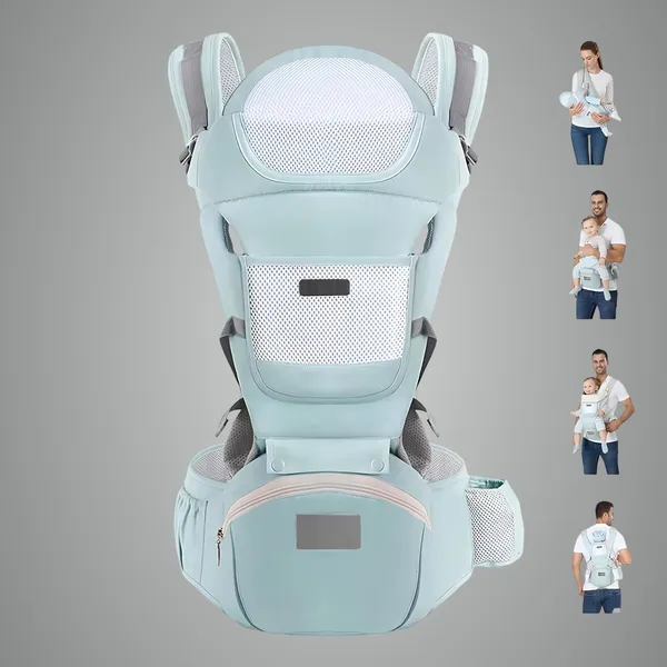 Blue_Ergonomic_Baby_Carrier_With_Hip_Seat