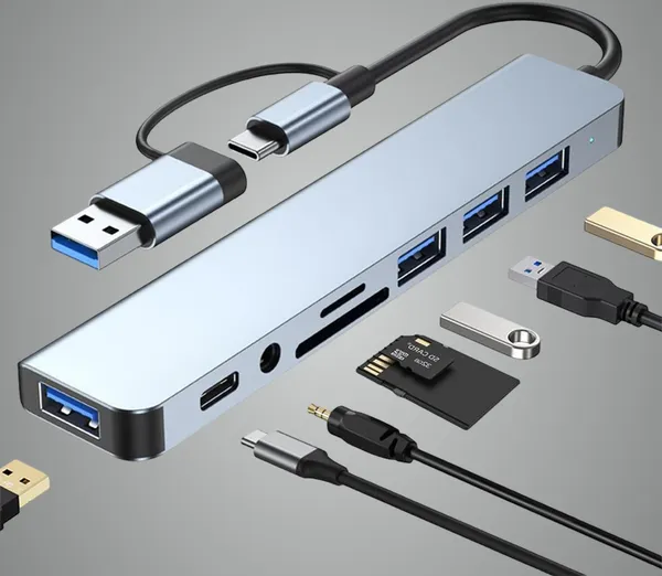 Grey_8_In_1_Usb_C_Hub_Adapter_For_Laptops