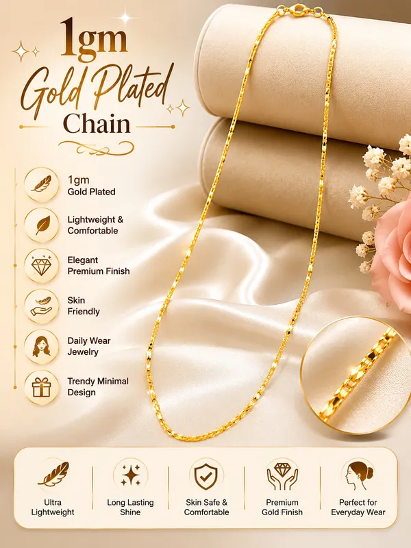 1GM_Gold_Plated_Chain_for_Women_|_Lightweight_Minimalist_Necklace_|_Elegant_Daily_Wear_Jewellery