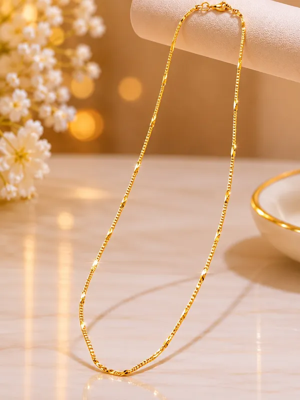1GM_Gold_Plated_Chain_for_Women_|_Lightweight_Minimalist_Necklace_|_Elegant_Daily_Wear_Jewellery