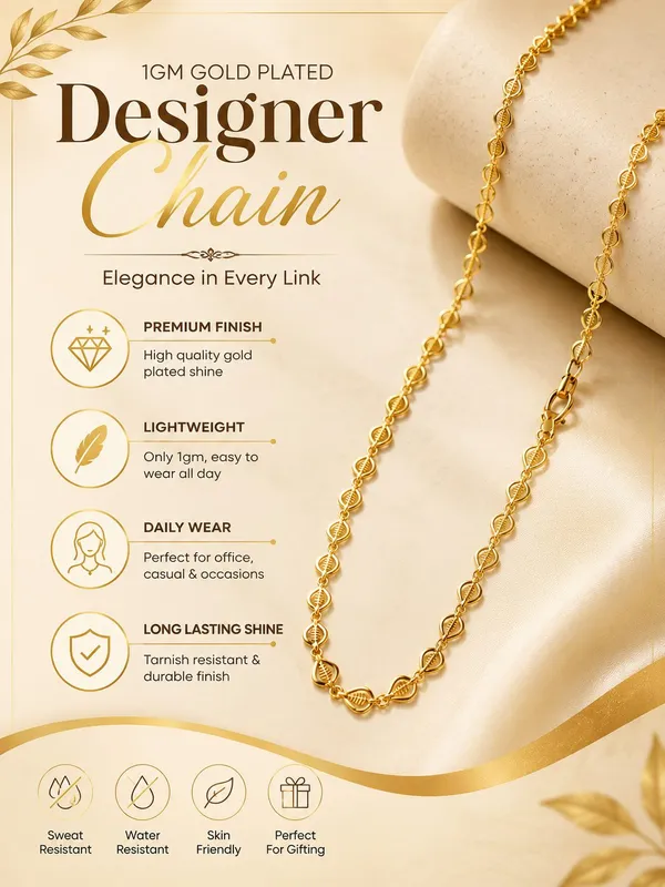 1GM_Gold_Plated_Designer_Link_Chain_for_Women_|_Intricate_Elegant_Pattern_|_Lightweight_Daily_Wear_Fashion_Jewellery