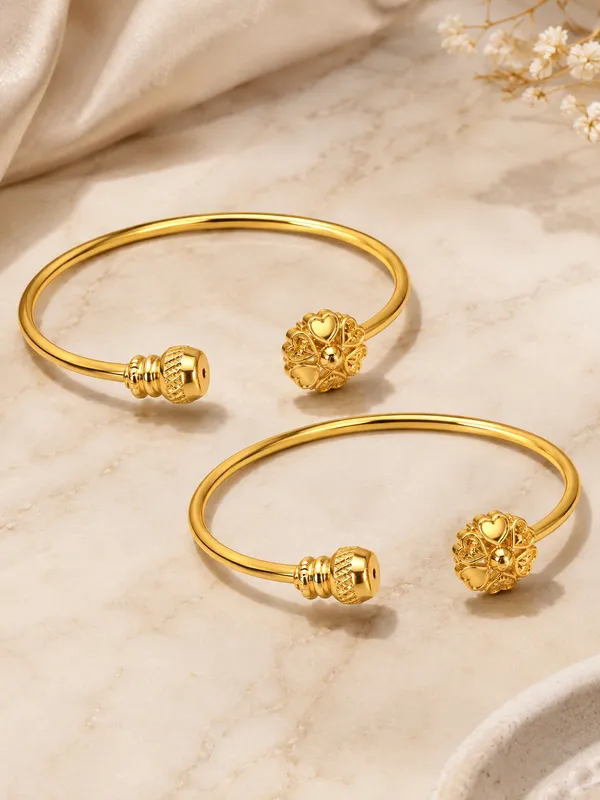 1_GM_Gold_Plated_6_Heart_Design_Bangle_Set_of_2_–_Free_Size_Adjustable