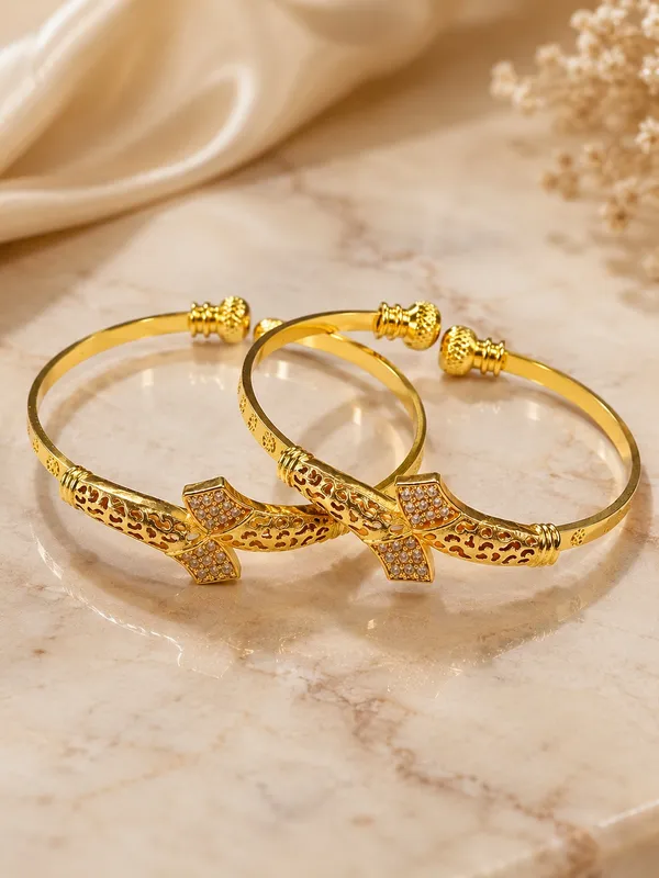 1_GM_Gold_Plated_Adjustable_X_Design_AD_Stone_Bangle_Set_for_Women_–_Free_Size,_Set_of_2