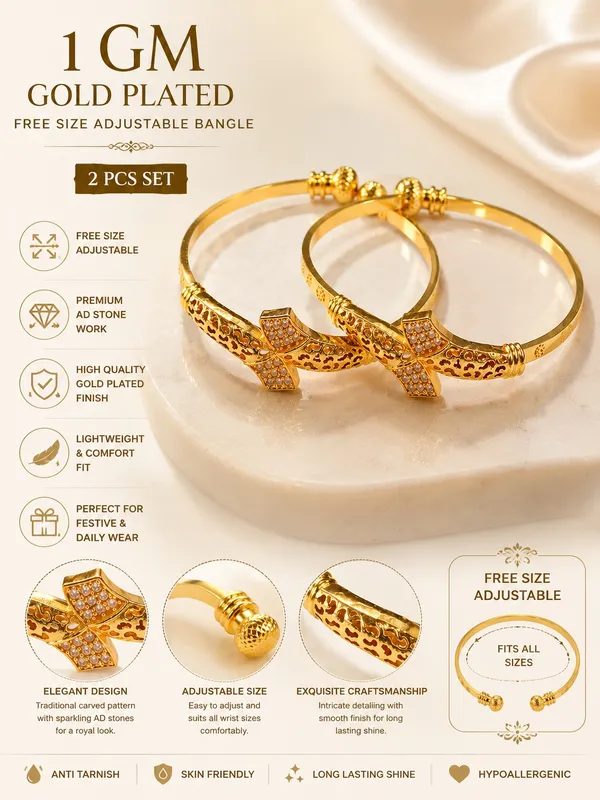 1_GM_Gold_Plated_Adjustable_X_Design_AD_Stone_Bangle_Set_for_Women_–_Free_Size,_Set_of_2