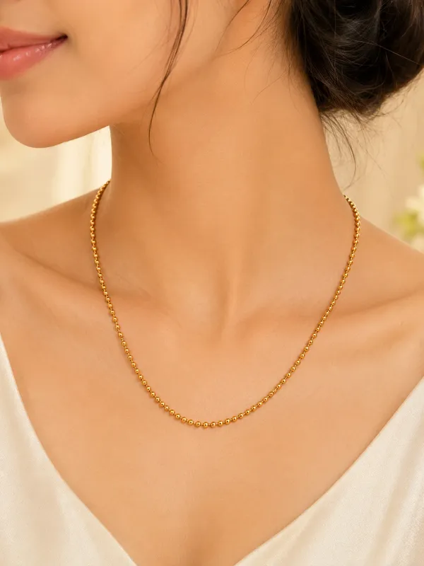 1_GM_Gold_Plated_Ball_Chain_for_Women_–_Lightweight_Elegant_Bead_Chain_for_Daily_&_Party_Wear