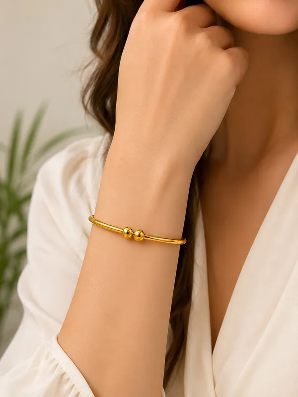1_GM_Gold_Plated_Ball_Design_Adjustable_Bracelet_1PC
