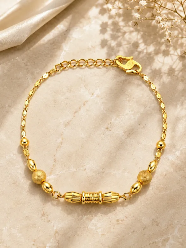 1_GM_Gold_Plated_Beaded_Bracelet_–_7_Inch