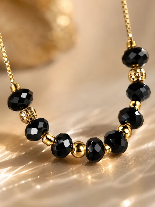 1_GM_Gold_Plated_Black_Faceted_Bead_Necklace_with_Gold_Spacers