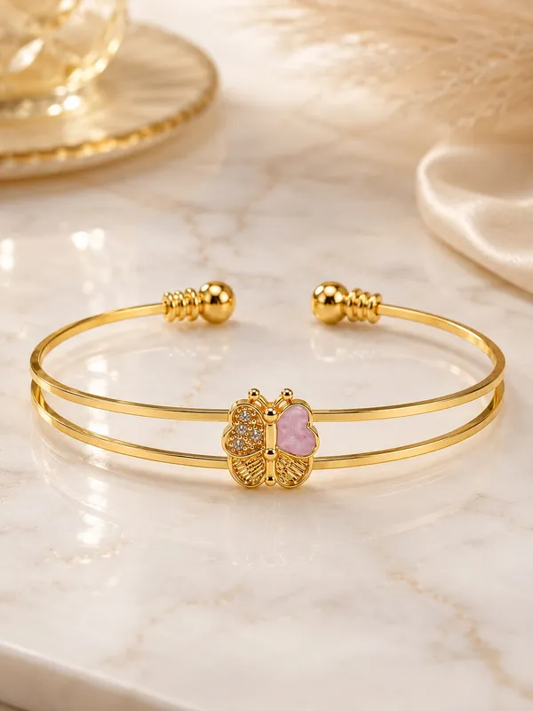 1_GM_Gold_Plated_Butterfly_Bracelet_1PCS