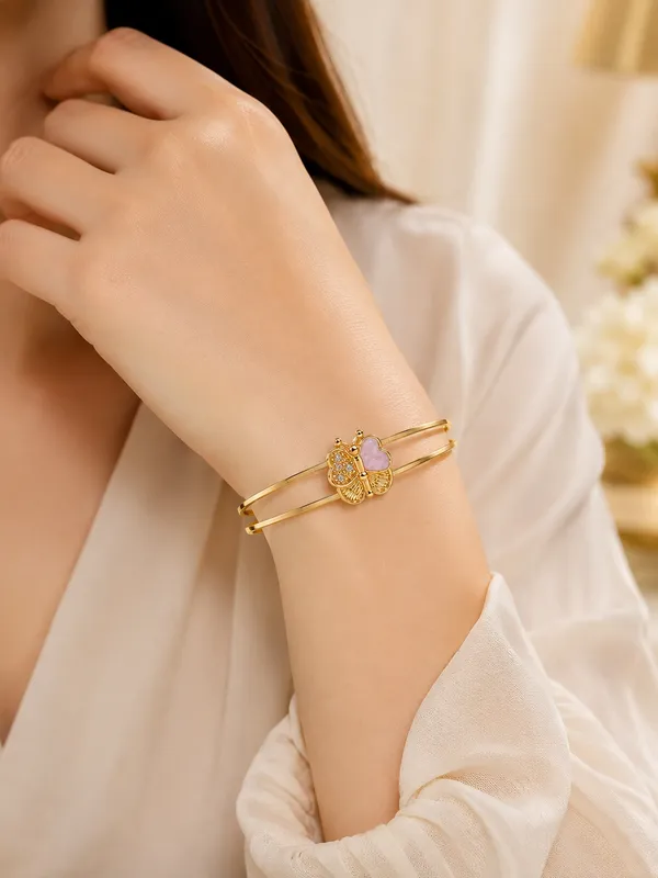 1_GM_Gold_Plated_Butterfly_Bracelet_1PCS