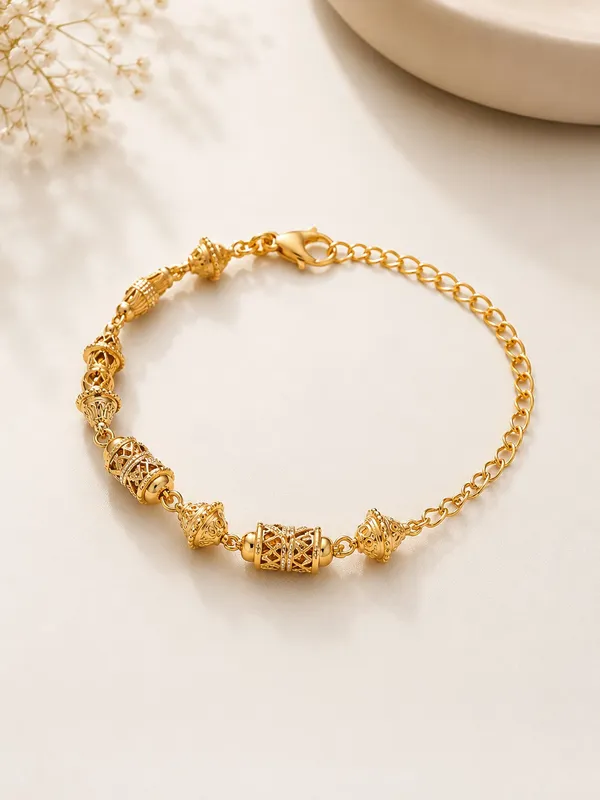 1_GM_Gold_Plated_Designer_Bracelet_–_7_Inch