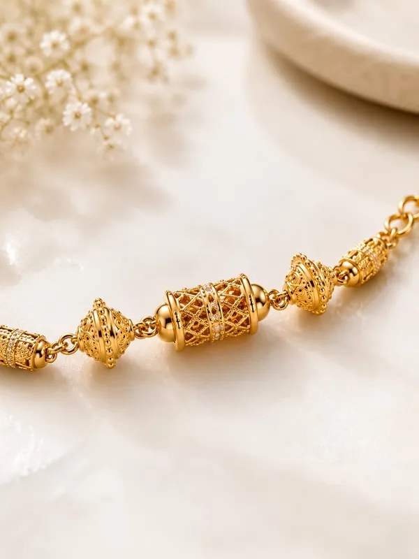 1_GM_Gold_Plated_Designer_Bracelet_–_7_Inch