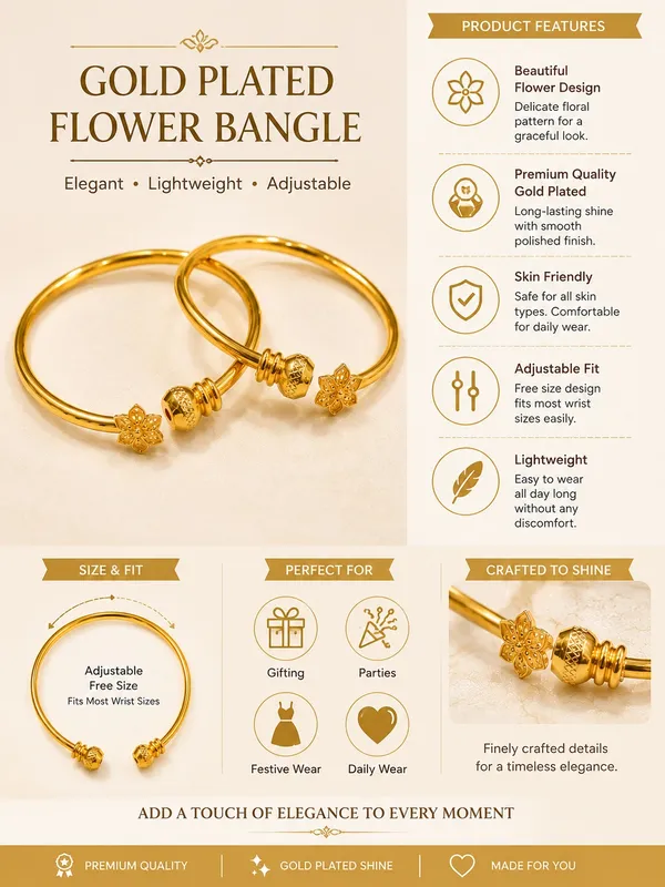 1_GM_Gold_Plated_Flower_Bangle_Set_of_2_–_Free_Size_Adjustable