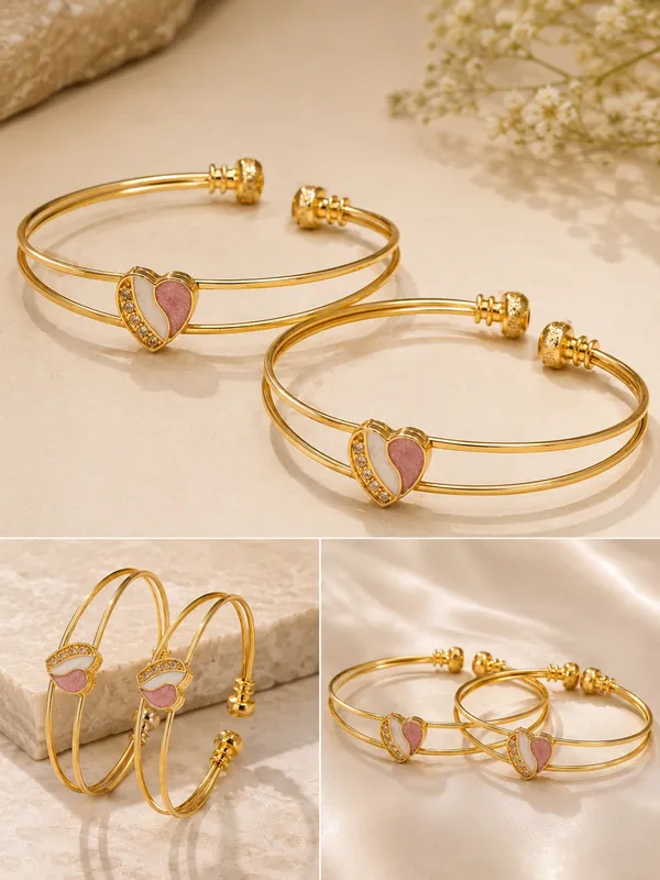 1_GM_Gold_Plated_Heart_Design_Adjustable_Bangle_Set_of_2