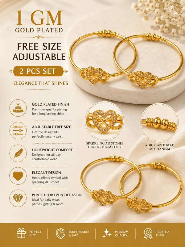 1_GM_Gold_Plated_Heart_Infinity_AD_Bangle_Set_of_2_–_Free_Size_Adjustable