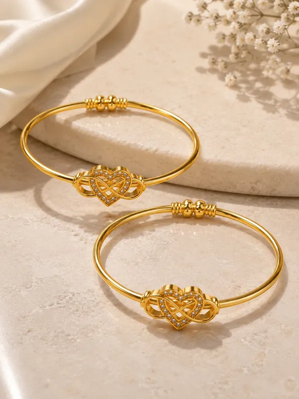 1_GM_Gold_Plated_Heart_Infinity_AD_Bangle_Set_of_2_–_Free_Size_Adjustable