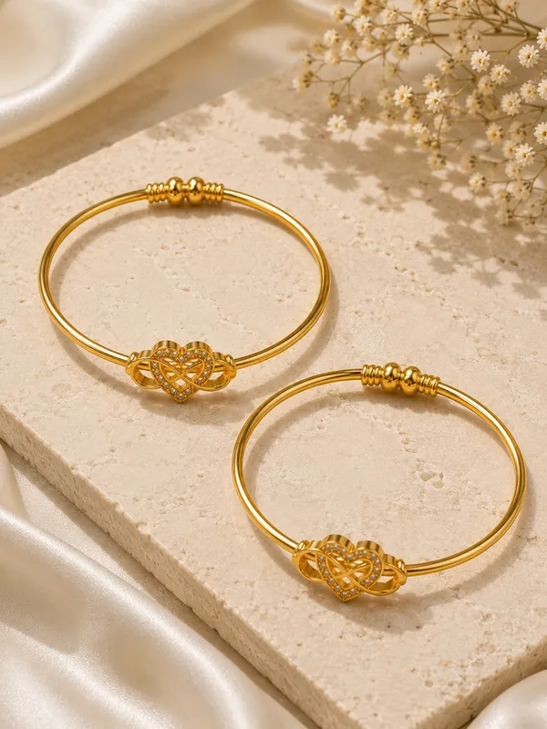 1_GM_Gold_Plated_Heart_Infinity_AD_Bangle_Set_of_2_–_Free_Size_Adjustable
