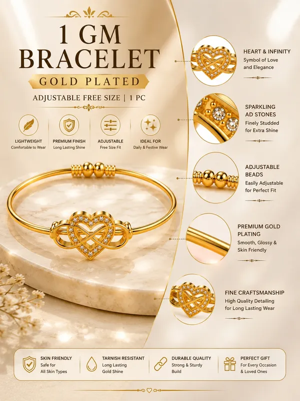 1_GM_Gold_Plated_Heart_&_Infinity_Adjustable_Bracelet_1PC