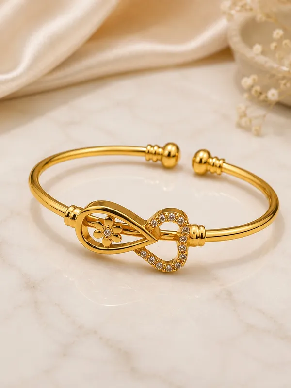 1_GM_Gold_Plated_Infinity_Floral_Bracelet_with_AD_Stones_–_Adjustable_Free_Size_Bracelet_for_Women_1PC