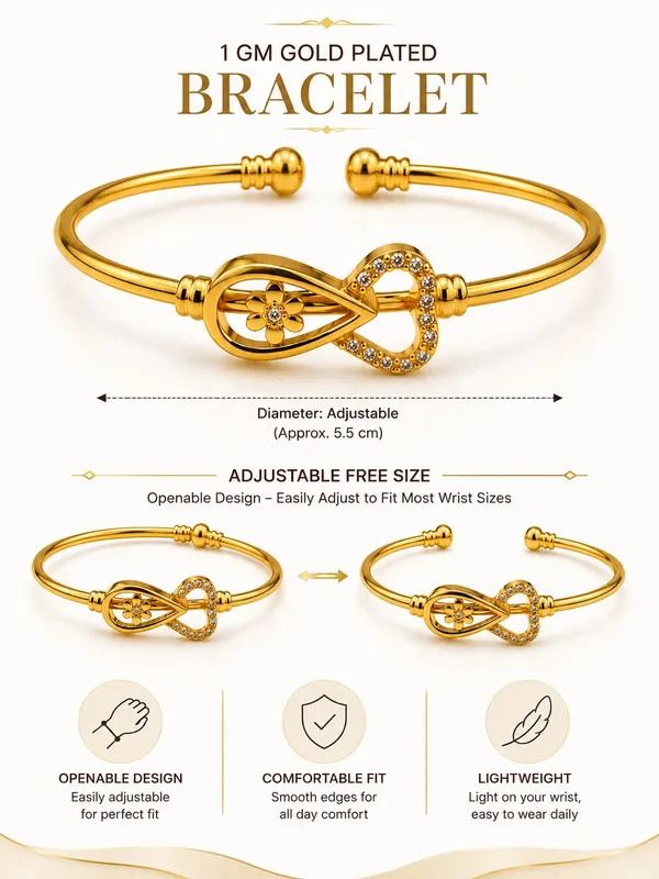 1_GM_Gold_Plated_Infinity_Floral_Bracelet_with_AD_Stones_–_Adjustable_Free_Size_Bracelet_for_Women_1PC