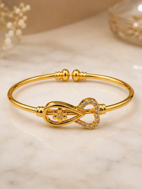 1_GM_Gold_Plated_Infinity_Floral_Bracelet_with_AD_Stones_–_Adjustable_Free_Size_Bracelet_for_Women_1PC